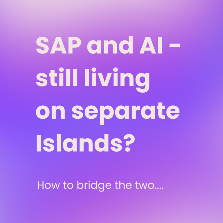 Building the Bridge             Between SAP & AI